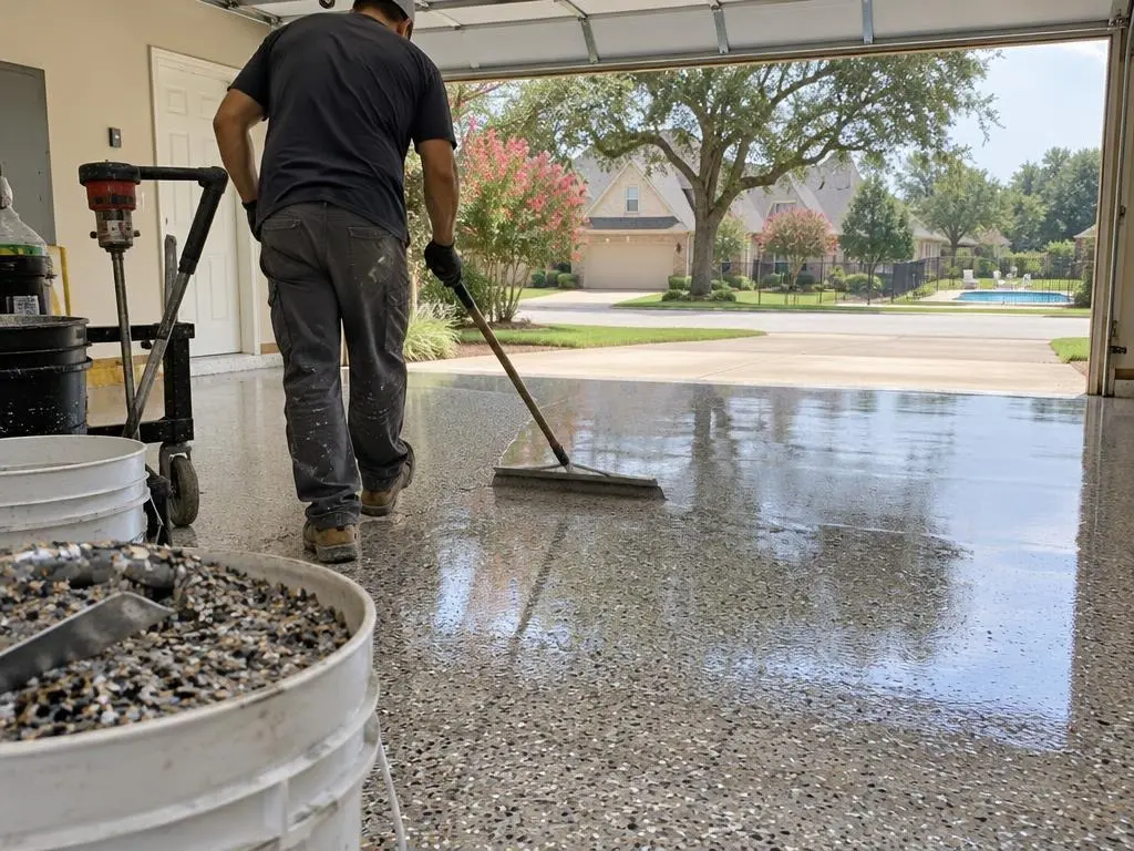 Epoxy Flake Floors in Sugar Land, TX